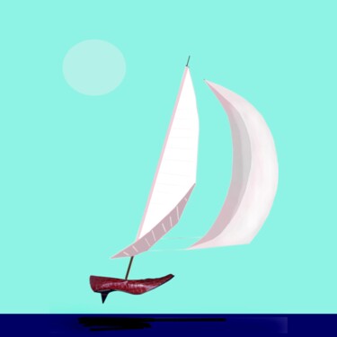 Arte digitale intitolato "May flying sailing…" da Phillip Reese, Opera d'arte originale, Lavoro digitale 2D