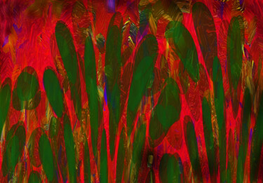 Digitale Kunst mit dem Titel "Fire" von Phillip Reese, Original-Kunstwerk, Digitale Malerei
