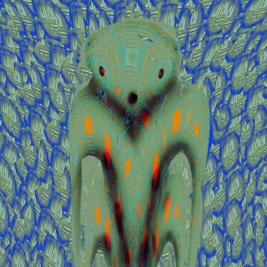 Arts numériques intitulée "How my Alien Neighb…" par Phillip Reese, Œuvre d'art originale, Travail numérique 2D