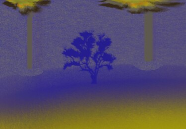 Digital Arts titled "Artificial Trees -2" by Phillip Reese, Original Artwork, Digital Painting