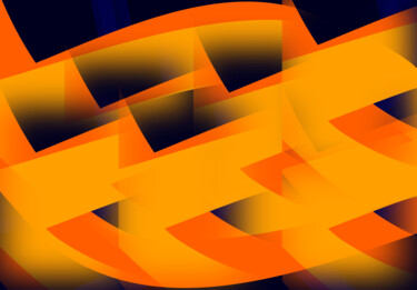 Digital Arts titled "Orange and Black" by Phillip Reese, Original Artwork, 2D Digital Work