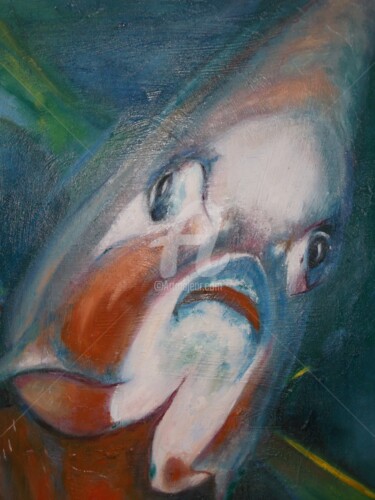 Painting titled "monstre des abysces" by Philo, Original Artwork, Oil