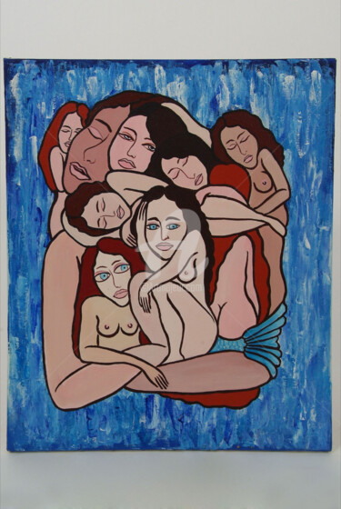 Painting titled "Soul Mother of The…" by Philomena Duarte, Original Artwork, Acrylic