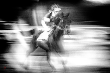 Photographie intitulée "Trotteur en course…" par Philippe Loze, Œuvre d'art originale, Photographie manipulée