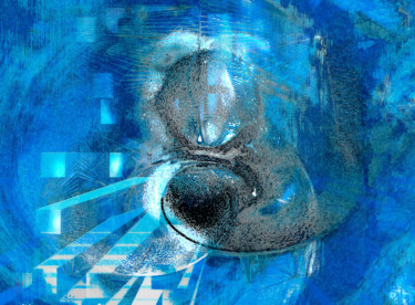 Fotografia intitolato "La madone bleue" da Philippe Loze, Opera d'arte originale, Fotografia digitale