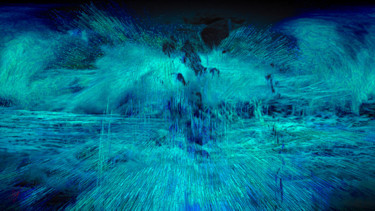 Photography titled "Blue Boom" by Philippe Loze, Original Artwork, Manipulated Photography