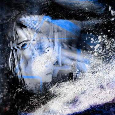 Photography titled "Submersion bleue" by Philippe Loze, Original Artwork, Digital Photography