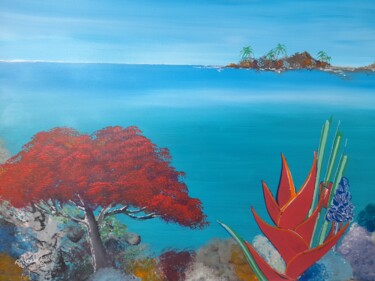 Peinture intitulée "PARADISE" par Philovades, Œuvre d'art originale, Acrylique