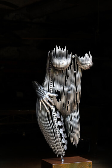 Sculptuur getiteld "Sans nom" door Phils, Origineel Kunstwerk, Metalen