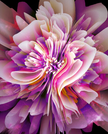 Digitale Kunst mit dem Titel "Expansion rosacée" von Phim, Original-Kunstwerk, Digitale Malerei