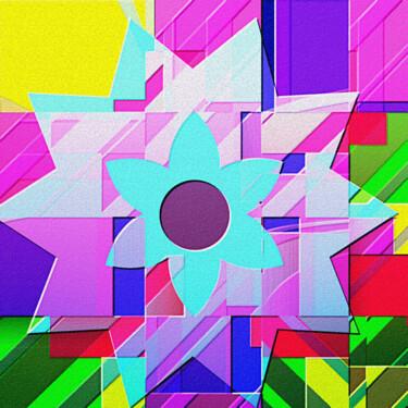 Arts numériques intitulée "Floraison géométriq…" par Phim, Œuvre d'art originale, Peinture numérique