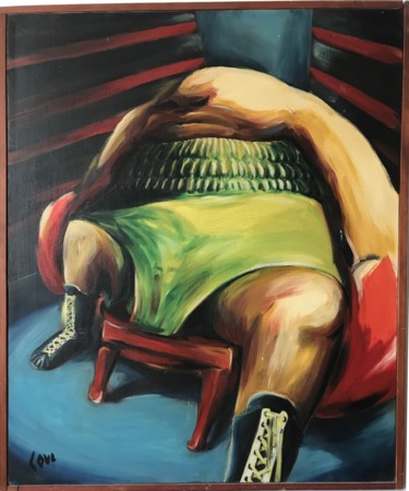 Painting titled "Boxeur I" by Coul, Original Artwork, Oil