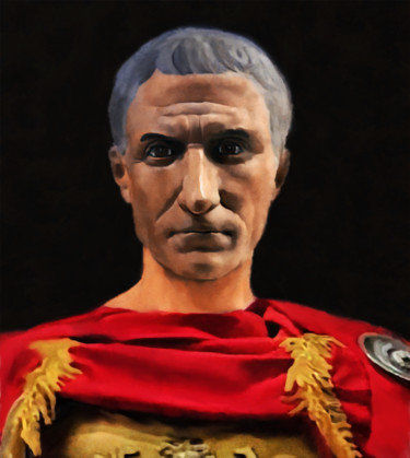 Arts numériques intitulée "Julius Caesar" par Michele Poenicia, Œuvre d'art originale, Peinture numérique