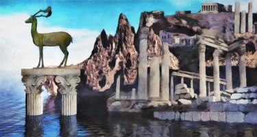 Arte digital titulada "Greece" por Michele Poenicia, Obra de arte original, Pintura Digital