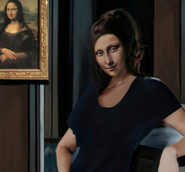 Arte digitale intitolato "Mona Lisa" da Michele Poenicia, Opera d'arte originale, Pittura digitale