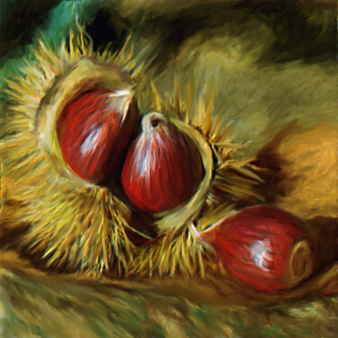 Arts numériques intitulée "Chestnuts" par Michele Poenicia, Œuvre d'art originale, Peinture numérique