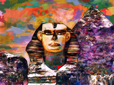 Digital Arts titled "Sphinx" by Michele Poenicia, Original Artwork, Digital Painting