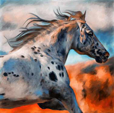 Arte digitale intitolato "Horse" da Michele Poenicia, Opera d'arte originale, Pittura digitale