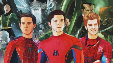 Arte digital titulada "Spider Man" por Phoenix Arts, Obra de arte original, Pintura Digital