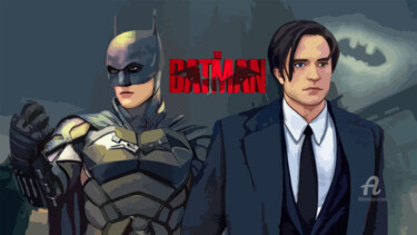 Digital Arts titled "Batman" by Phoenix Arts, Original Artwork, Digital Painting