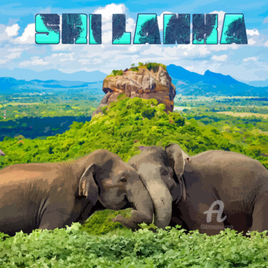 Digitale Kunst mit dem Titel "Sri Lanka" von Phoenix Arts, Original-Kunstwerk, Digitale Malerei