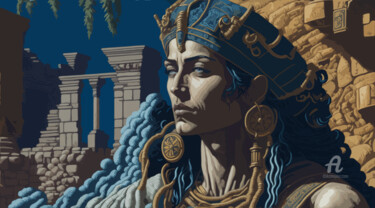 Digital Arts titled "Egyptian" by Phoenix Arts, Original Artwork, Digital Painting