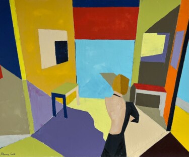 Peinture intitulée "Room in Monaco" par Phoenix Conte, Œuvre d'art originale, Huile