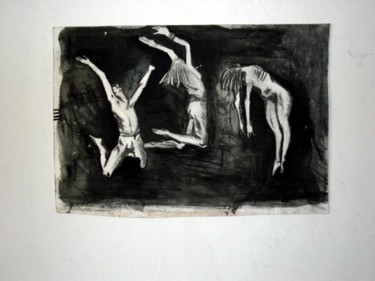 Painting titled "Dancing in de Dark" by Nico Phooko, Original Artwork, Oil