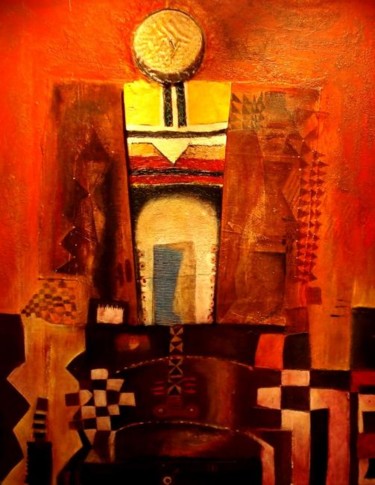 Painting titled "Dr Gama,s Cloth" by Nico Phooko, Original Artwork, Oil