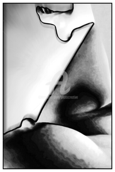 Photographie intitulée "A demi nue" par Josiane Karanian Boularot, Œuvre d'art originale