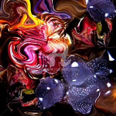 Arts numériques intitulée "La spirale de l'uni…" par Josiane Karanian Boularot, Œuvre d'art originale, Peinture numérique