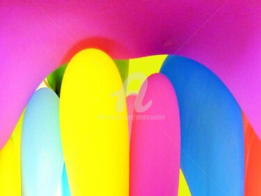 Digitale Kunst mit dem Titel "Les Ballons de Boub…" von Josiane Karanian Boularot, Original-Kunstwerk, Digitale Malerei