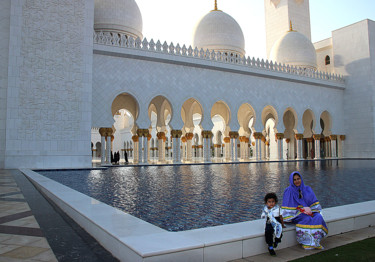 Fotografia intitolato "Abou Dhabi- Mosquée…" da Michel Hervo, Opera d'arte originale