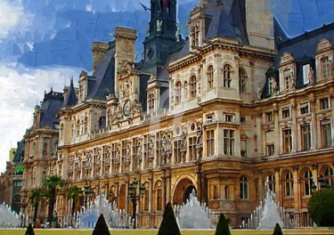 Photographie intitulée "mairie de paris.jpg" par Aimé K., Œuvre d'art originale