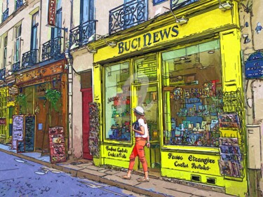 Photographie intitulée "rue de bucci.jpg" par Aimé K., Œuvre d'art originale, Photographie manipulée