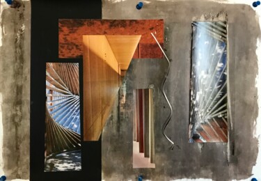 Collages intitolato "Enter here" da Kevin C Lee, Opera d'arte originale, Collages