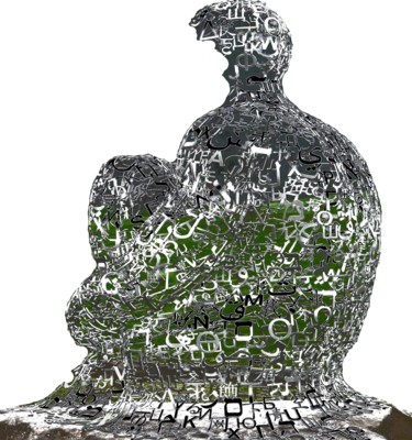 Sculpture titled "See through me" by Kevin C Lee, Original Artwork, Metals