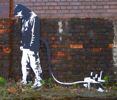 Fotografia intitolato "Banksy woz ere, woz…" da Kevin C Lee, Opera d'arte originale