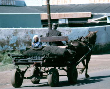 Photographie intitulée "Horse and cart coal…" par Kevin C Lee, Œuvre d'art originale