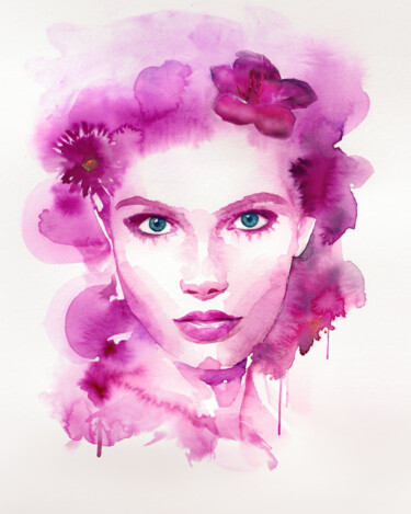 Digital Arts titled "Bloom" by Photoplace, Original Artwork, Watercolor