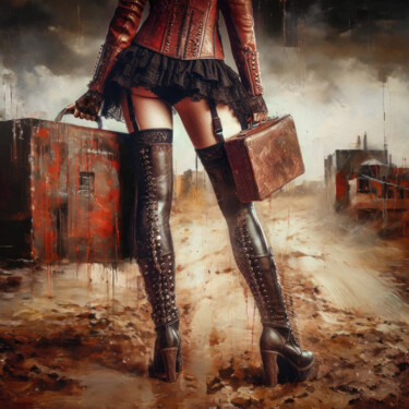 Digital Arts titled "wild west overknees" by Photoplace, Original Artwork, AI generated image