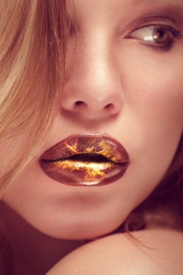 Photographie intitulée "hot lips" par Photoplace, Œuvre d'art originale, Autre