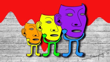 Arte digitale intitolato "Masks" da Phõtos_gráphein, Opera d'arte originale, Fotografia manipolata