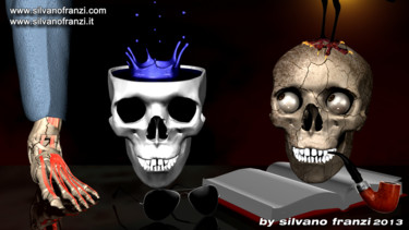 Arts numériques intitulée "Crazy skull" par Phõtos_gráphein, Œuvre d'art originale, Modélisation 3D