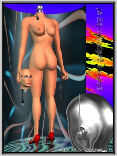Arts numériques intitulée ""Bionic Woman numbe…" par Phõtos_gráphein, Œuvre d'art originale, Peinture numérique