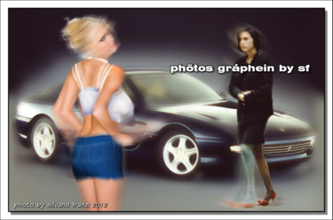 Digitale Kunst mit dem Titel ""Ferrari 456 GT in…" von Phõtos_gráphein, Original-Kunstwerk, Manipulierte Fotografie