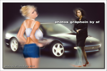 Arte digitale intitolato ""Ferrari 456 GT in…" da Phõtos_gráphein, Opera d'arte originale, Fotografia manipolata