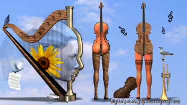 数字艺术 标题为“"Music to my eyes"” 由Phõtos_gráphein, 原创艺术品, 数字油画