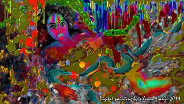 Цифровое искусство под названием "Abstract Portrait" - Phõtos_gráphein, Подлинное произведение искусства, Цифровая живопись
