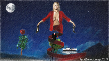 Arte digitale intitolato "Magritte Meets Olbi…" da Phõtos_gráphein, Opera d'arte originale, Fotografia manipolata